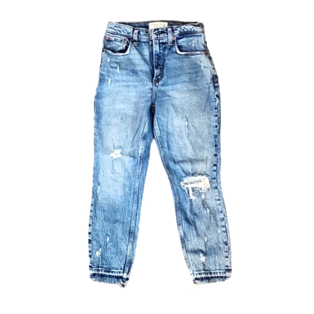 Abercrombie & Fitch The Mom High-Rise vintage stone washed jeans size 2